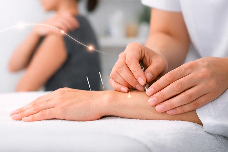 Acupuntura distal con método del equilibrio y sistema Tung